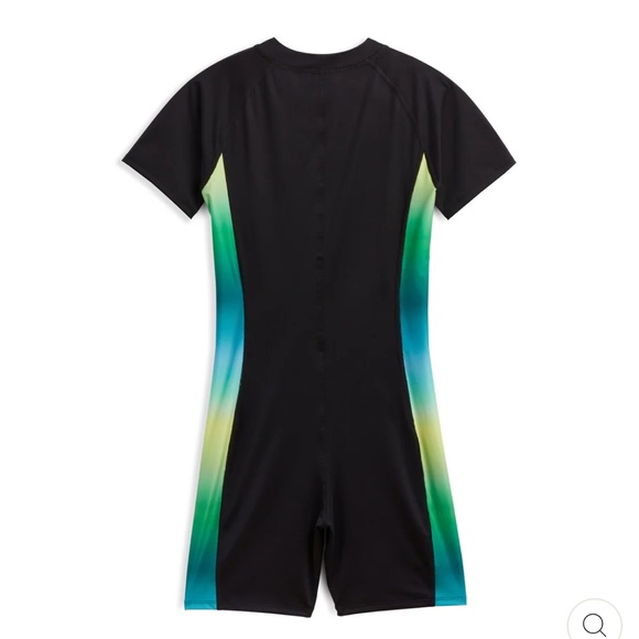 TomboyX - Swim 6" Unisuit - Under the Surface - Teal, Green, Black - 4X - Picture 2 of 8